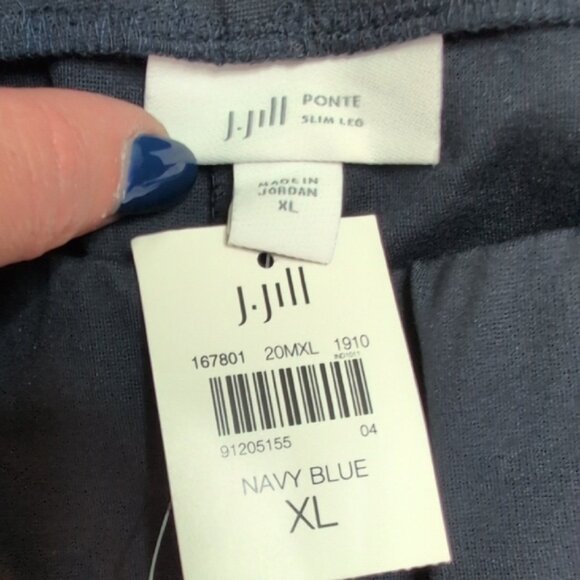 J. Jill Blue Trousers Versatile Pants - Picture 3 of 5